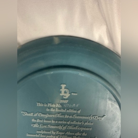 Bradford Exchange BE LOVE SONNETS Shakespeare 1987 limited edition Plate Series - Picture 11 of 12